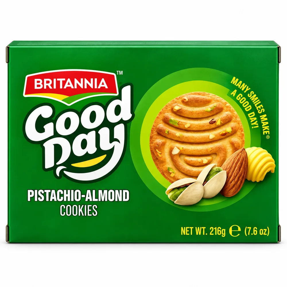 Britannia Good Day Pista Almond 216g