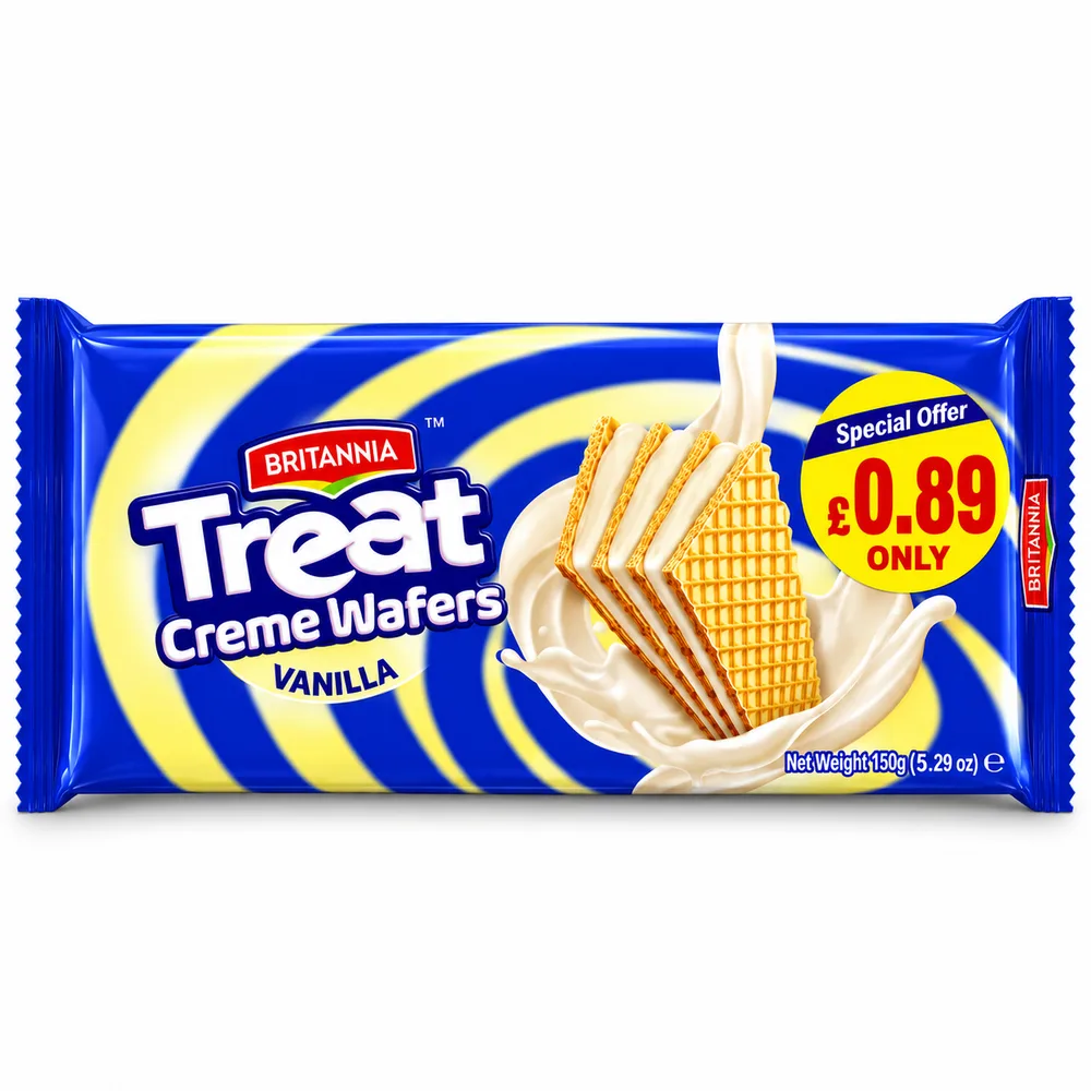 Britannia Treat Cream Wafer Vanilla 150g