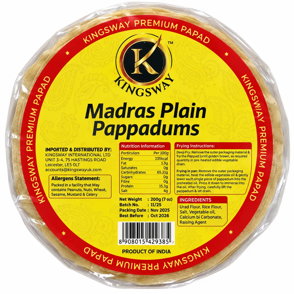 Madras Plain Pappadums