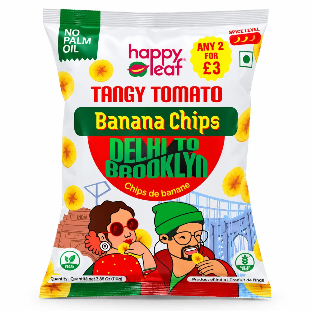 Happy Leaf Tangy Tomato Banana Chips 110g