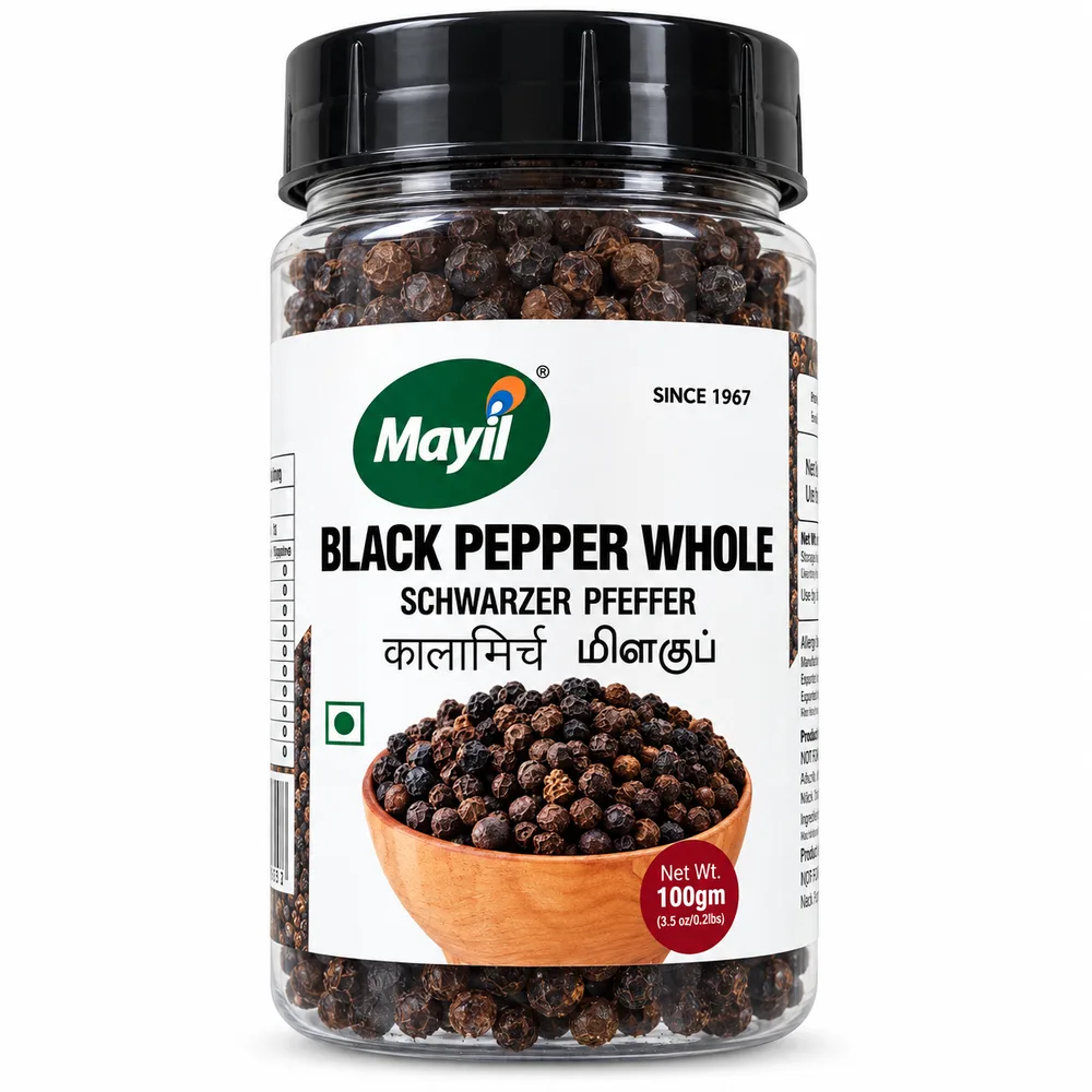 Mayil Black Pepper Whole 100g