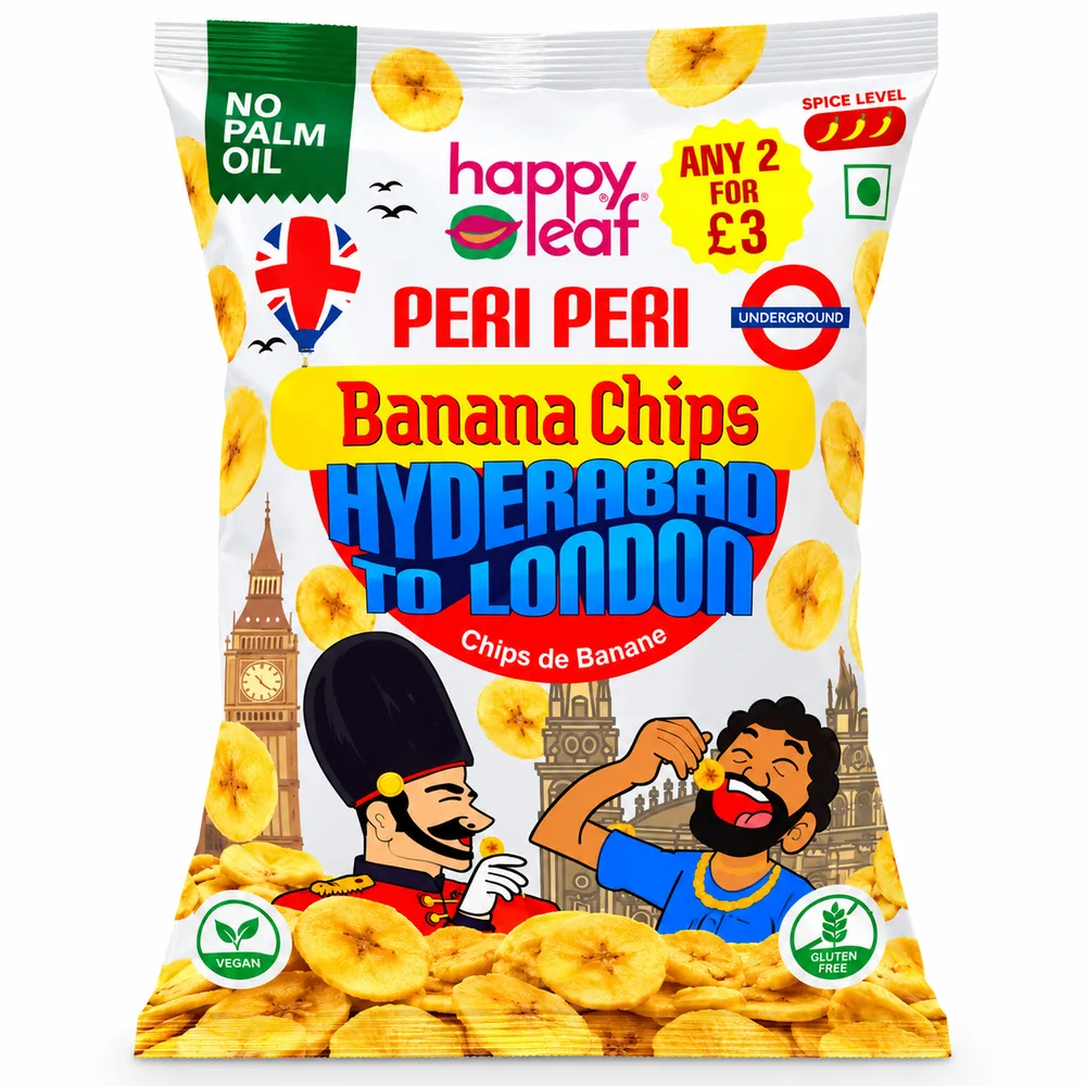 Happy Leaf Peri Peri Banana Chips 110g
